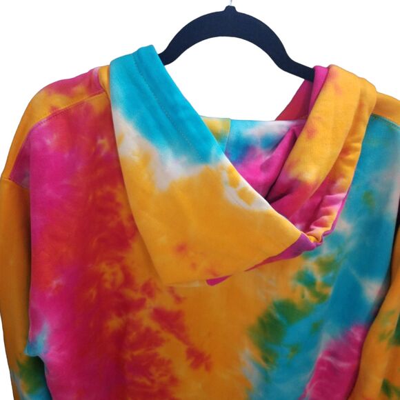 Cotton Net USA Womens Sz L Multicolor Tie Dye Long Sleeve Zip Up Hoodie Jacket - Picture 5 of 9